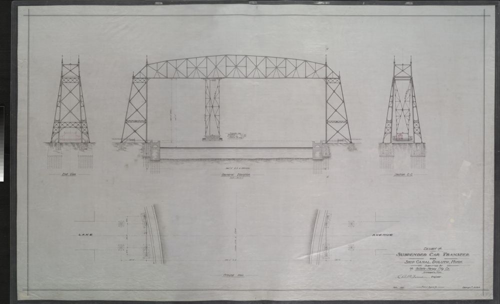 Puente transbordador en Duluth, EEUU. Transporter bridge in USA