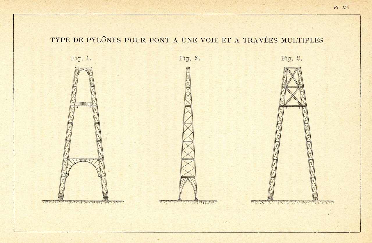 «Type de pyônes pour pont a une voie et a travées multiples» / «NOTICE SUR LE PONT A TRANSBORDEÜR…» Colección Joaquín Cárcamo