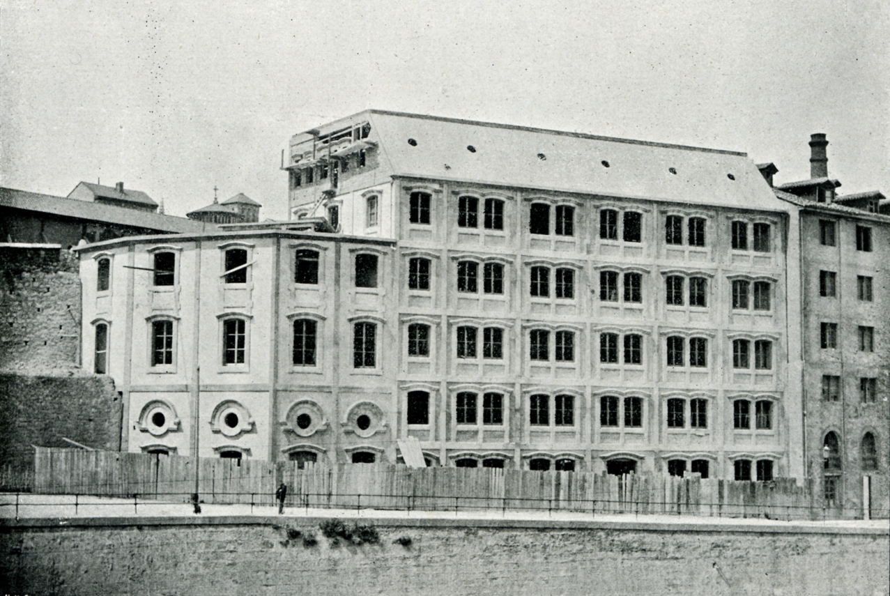 La fábrica de Harinas La Ceres, de Bilbao / Foto: Revista Le Béton Armé, 1900. Colección Joaquín Cárcamo.