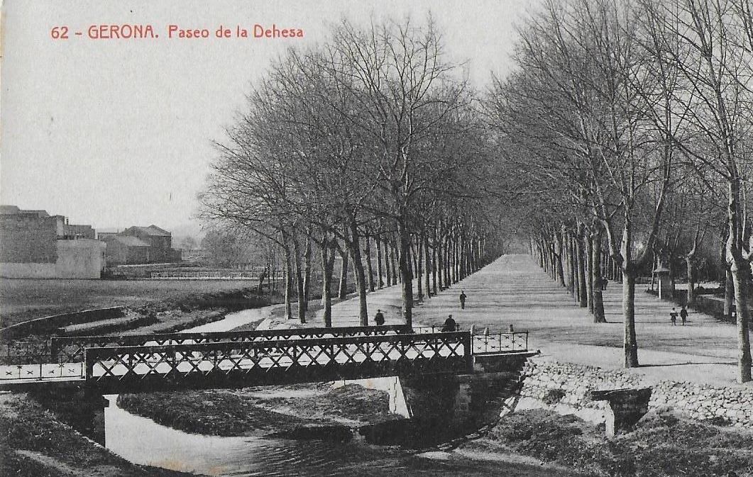 Puente del Paseo de la Dehesa, sobre el río Güell. / Postal. Colección Joaquín Cárcamo.