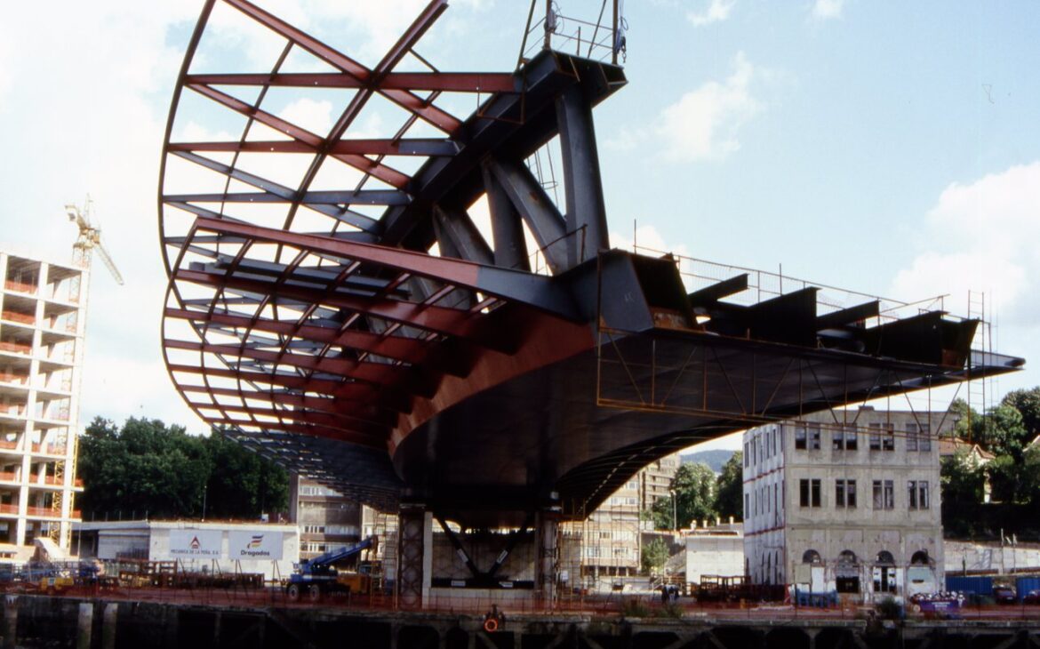 Puente de Euskalduna en Bilbao. Javier Manterola Armisén.