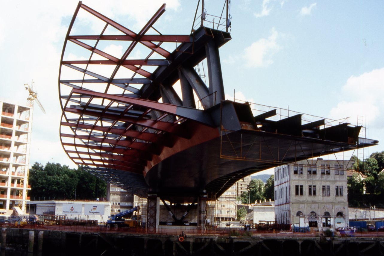 Puente de Euskalduna en Bilbao. Javier Manterola Armisén.