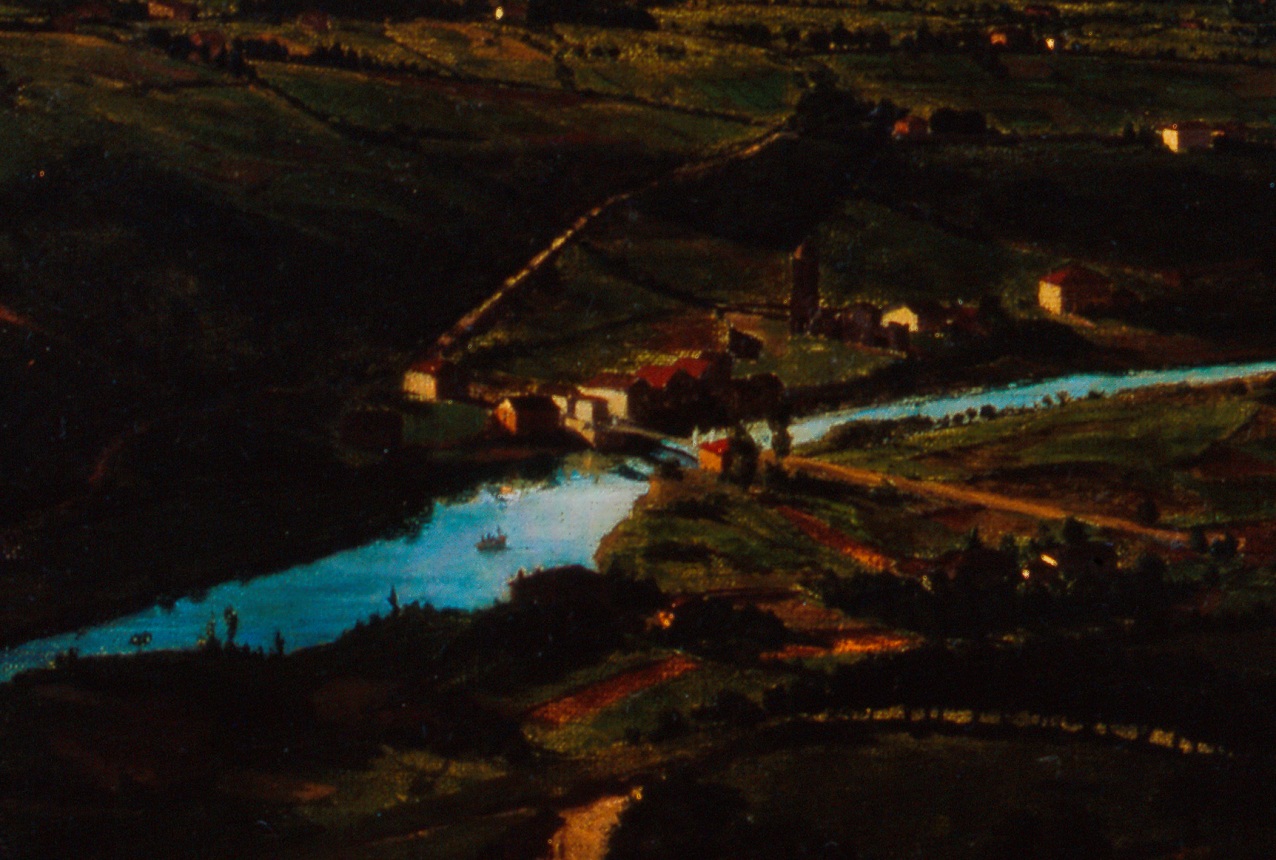 Pablo Gonzalvo y Pérez. Desembocadura de la ría en el Abra de Bilbao (detalle), 1857.75 x 102 cm. / © Colección BBVA.